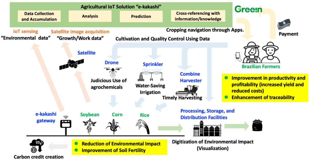 Image of a sustainable soybean and corn production model in Brazil