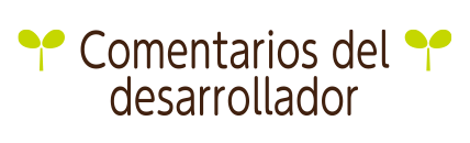 Comentarios del desarrollador